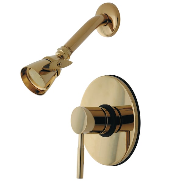 Shower Faucet, 2, Wall Mount, Polished Brass